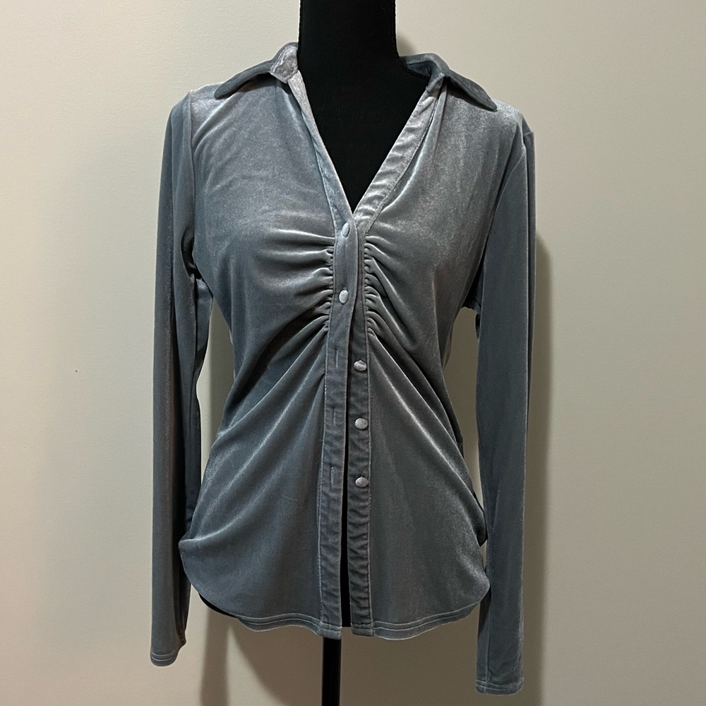Long sleeve velvet Top